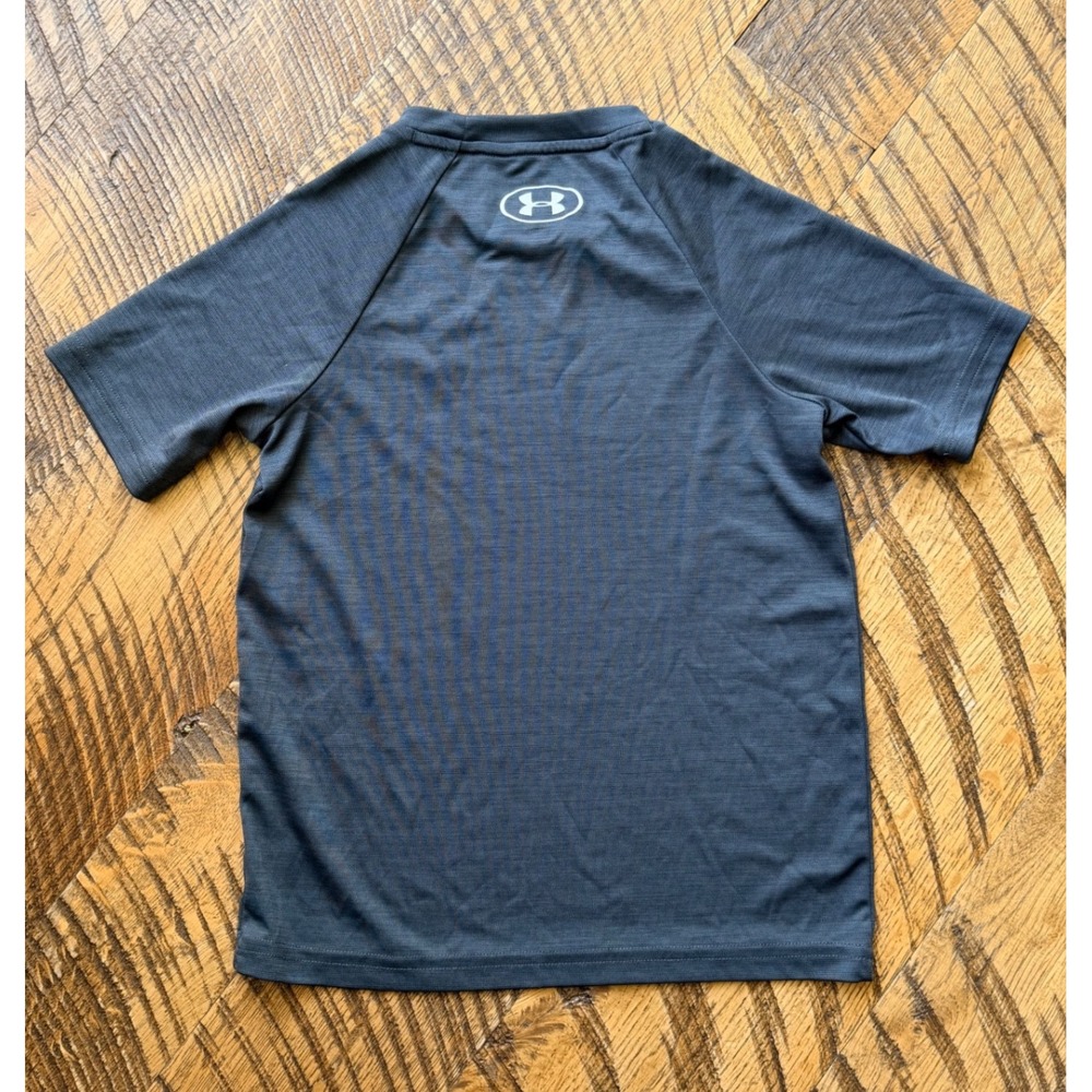 Under Armour Youth XS Lot of 2 Performance Tech T-Shirts Blue Grey Athletic Tees - Picture 6 of 7